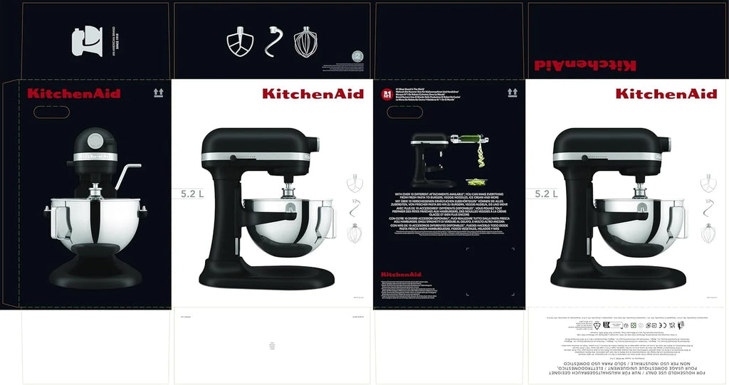 Batedeira KitchenAid Heavy DUTY com tigela elevatória de 5,2L - Preto Fosco 5 KSM55SXXEBM