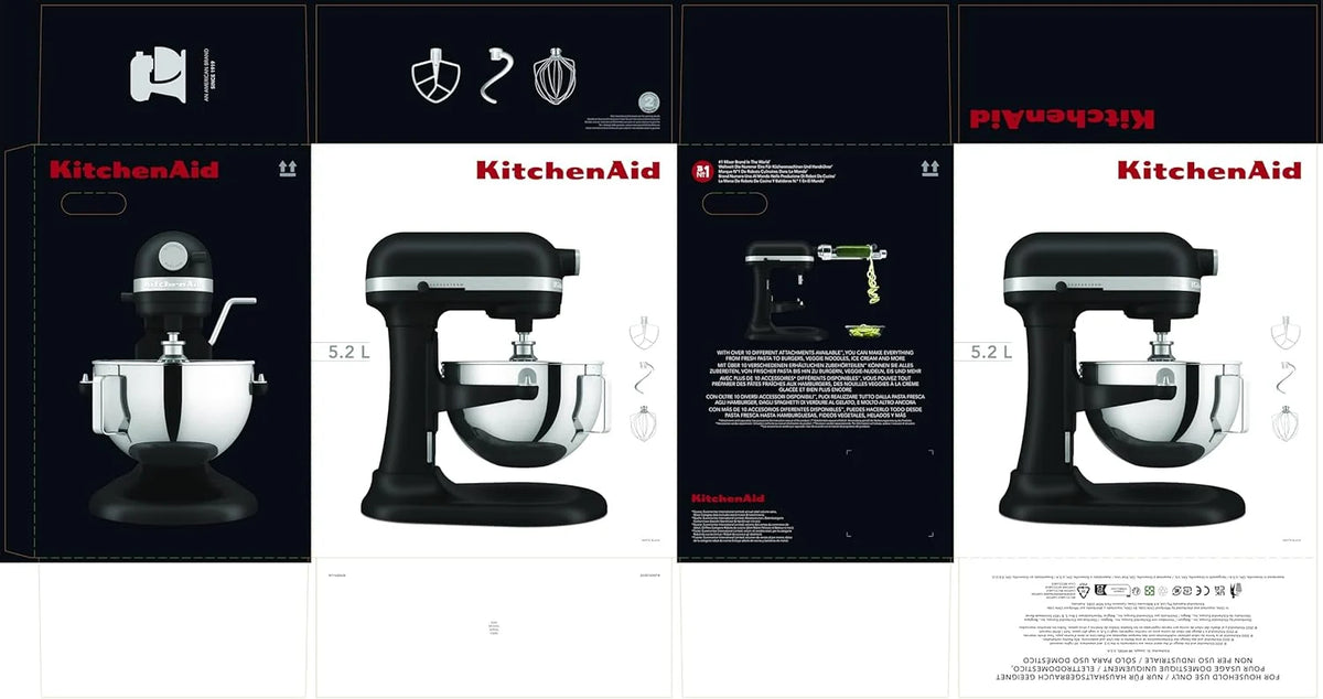 Batedeira KitchenAid Heavy DUTY com tigela elevatória de 5,2L - Preto Fosco 5 KSM55SXXEBM