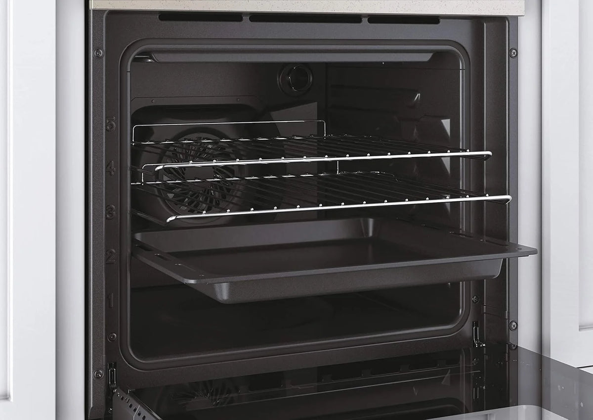 Candy FCC603NAV - Forno Elétrico Encastrável, ventilado, capacidade 65 litros, multifunções e função pizza, 8 programas, 56,8 x 59,5 x 59,5 cm, estilo rústico, aveia, classe A+