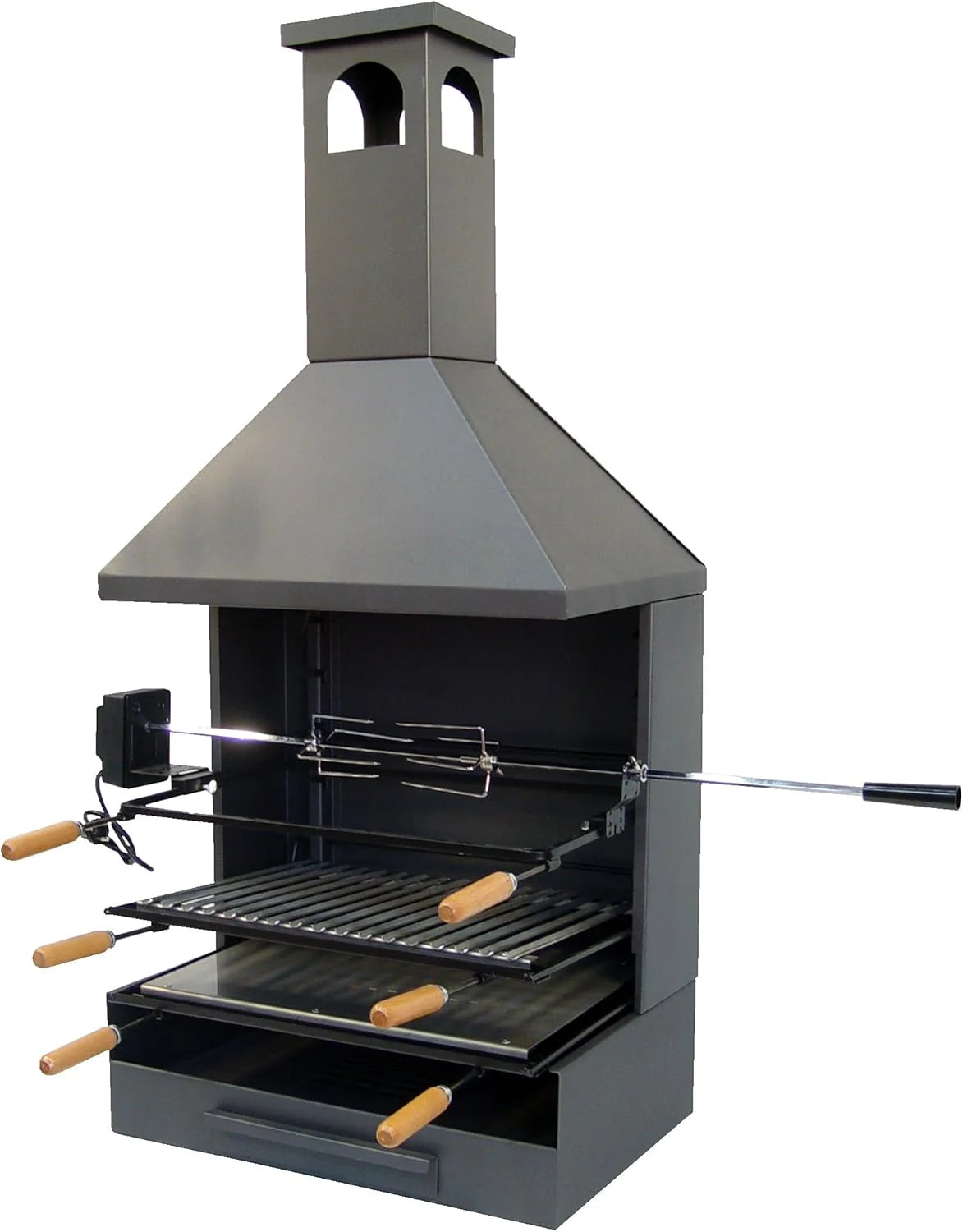 Imex El Zorro 71557 - Gaveta para Lareira com Grelha, Chapa e Kit 72x40x135 cm.