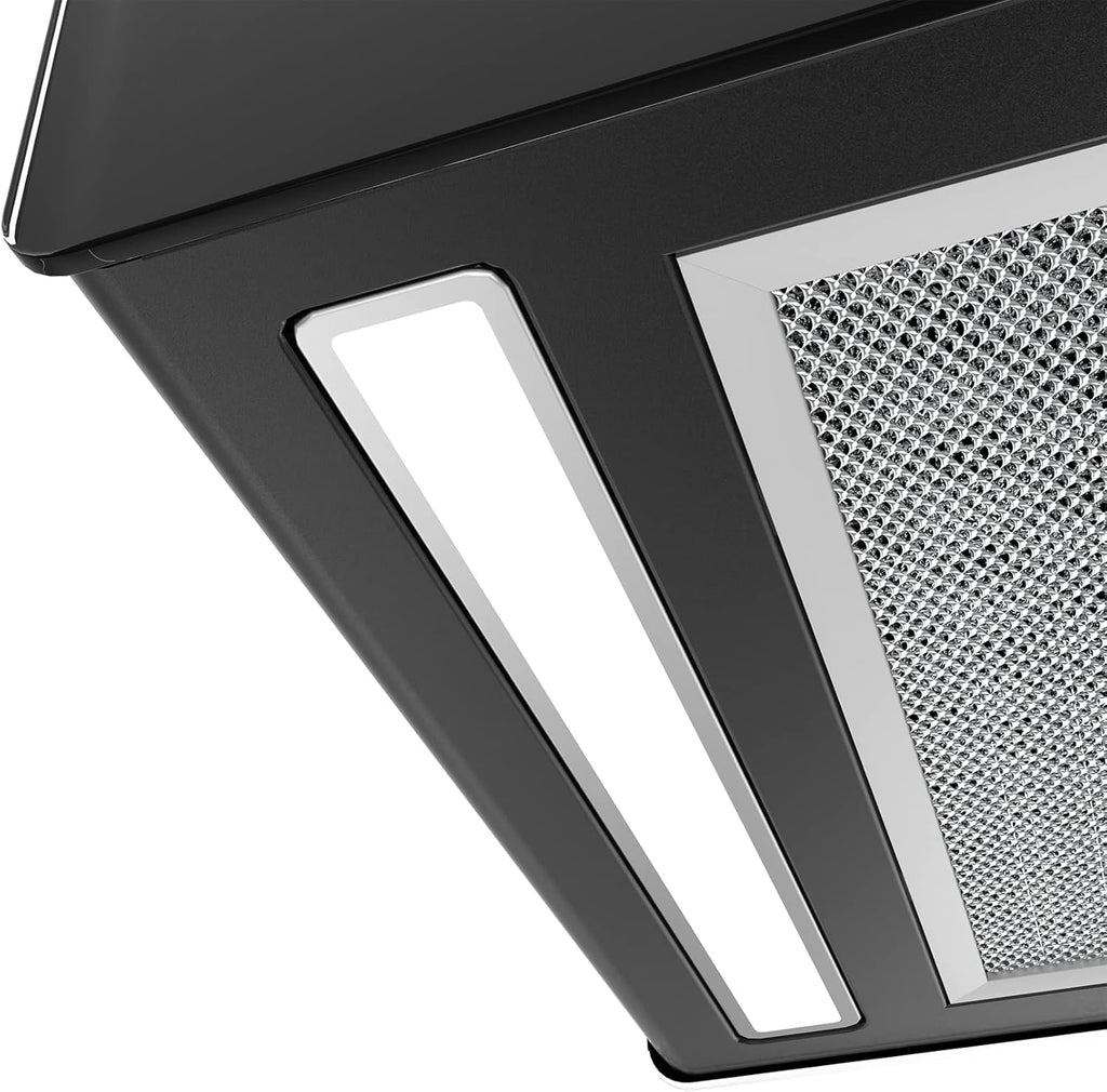 CIARRA CBCB4850 Coifa de Ilha sem Duto Classe A+++ 48cm 700m³/h WiFi e Controle de Toque Filtro de Carvão Incluído 4 Velocidades 2 Luzes LED Preto