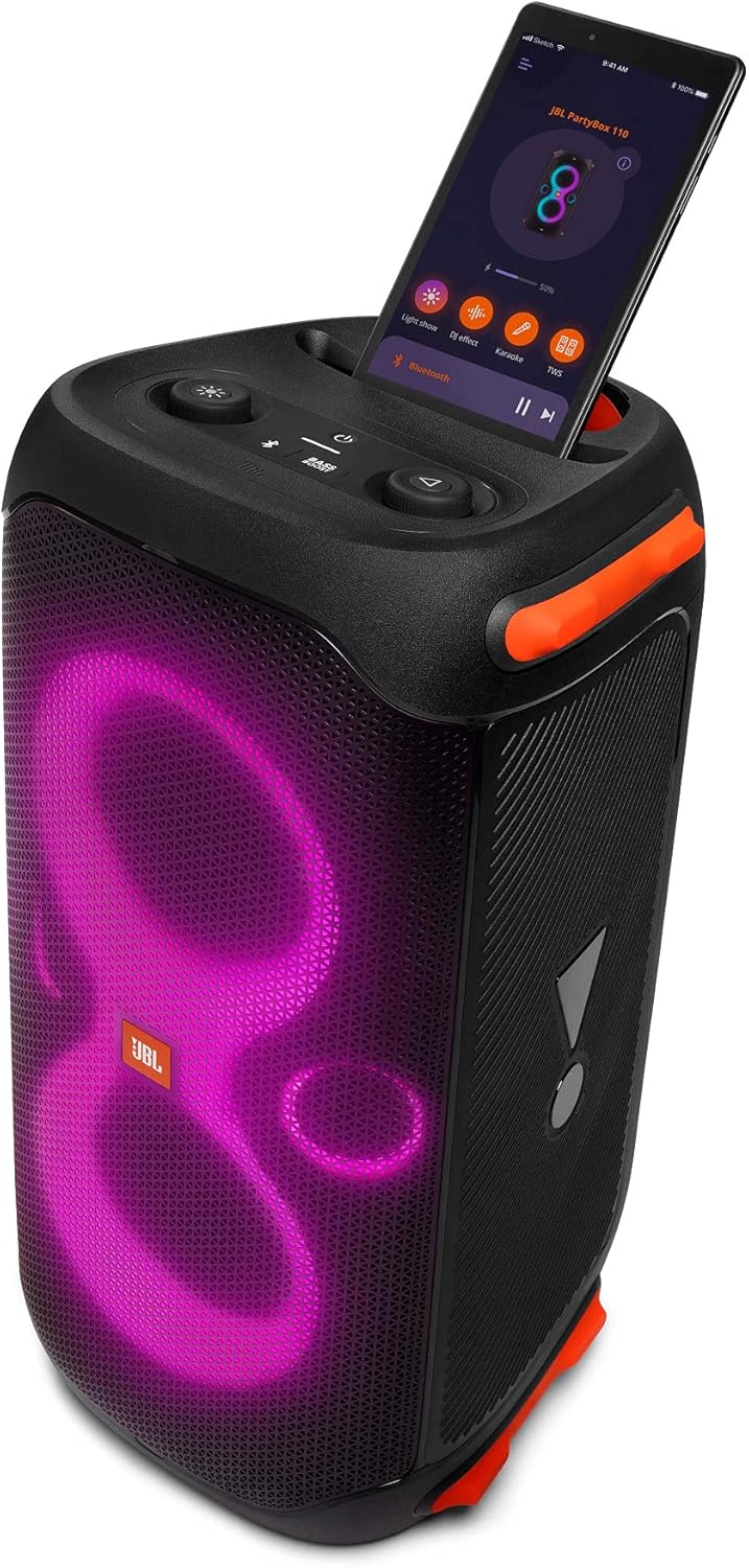 Jbl Partybox 110 JBLPARTYBOX110EU Alto-falante Bluetooth, preto, 24 x 69 x 2,5 cm