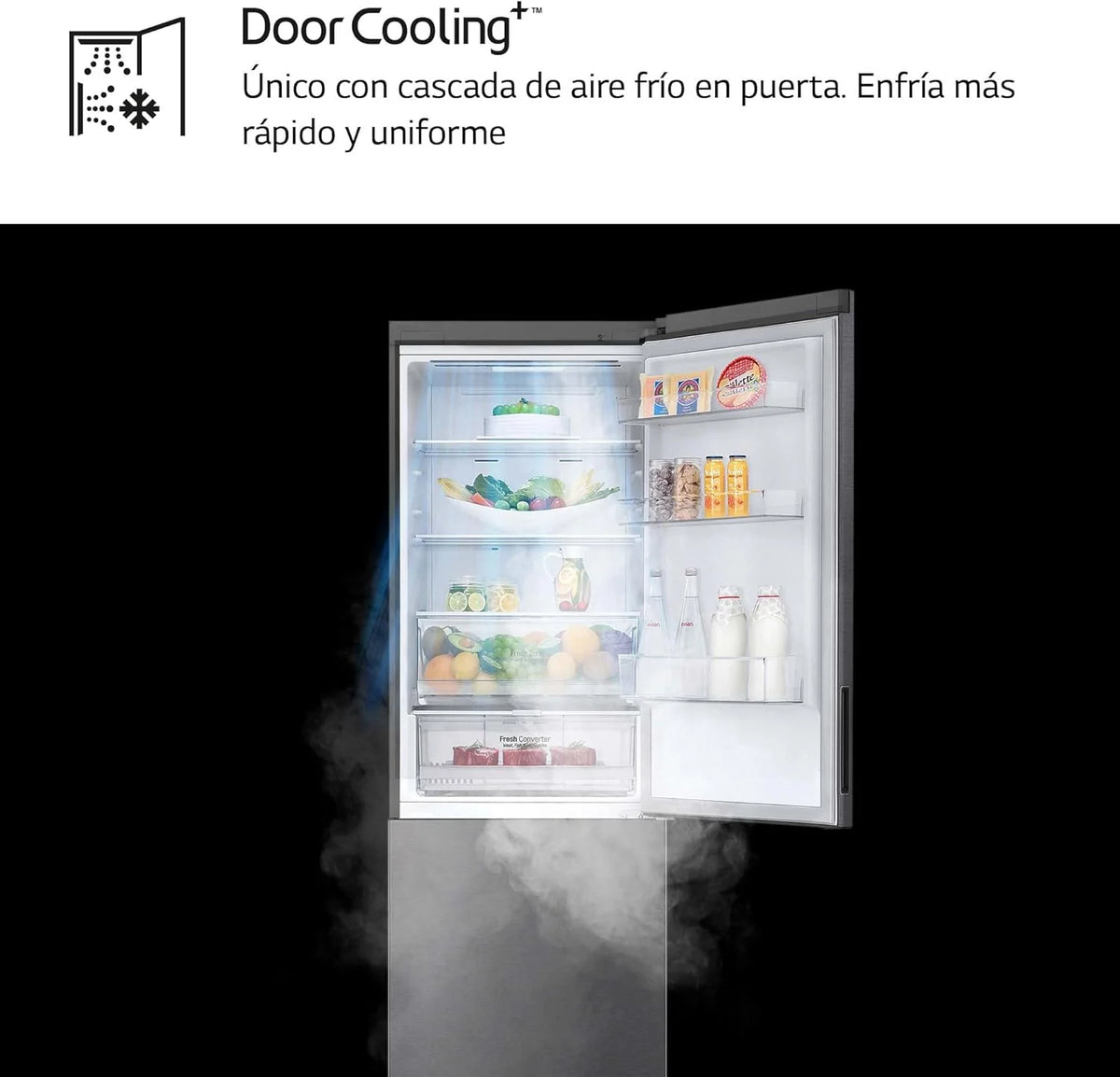 GBP61DSXGC - Frigorífico Combinado No Frost, Freezer, Compressor Smart Inverter, Cor Inox Antidigitais, 186 cm, 341 l