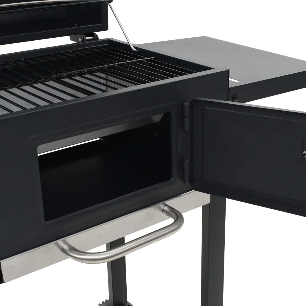 Forno de Pizza e Churrasqueira para Externa 3 em 1 Preta Vidaxl