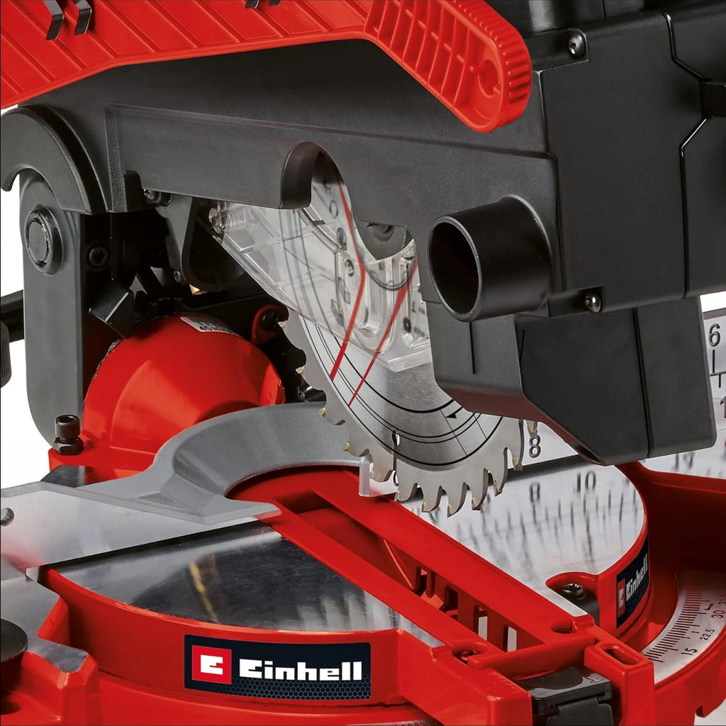 Serra Esquadria e de Mesa Einhell TE-MS 216 T (1500W, lâmina de serra Ø216mm, largura de corte 120mm, profundidade 55mm, inclui laser de linha de corte, função de serra circular de mesa)