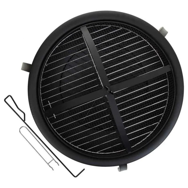 Churrasqueira Externa de Metal com Grelha Preta