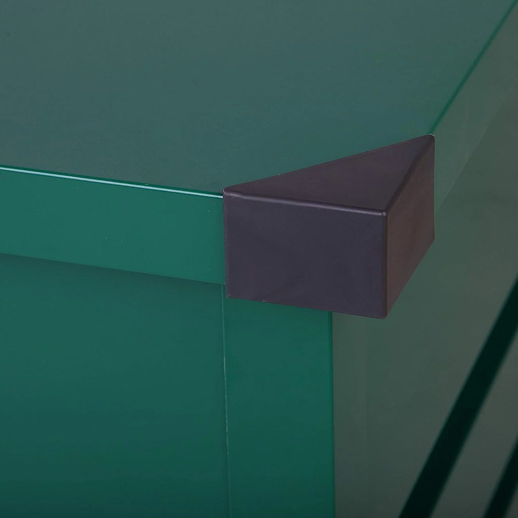 Beliani Baú de arrumação exterior de aço galvanizado verde 400L Cebrosa