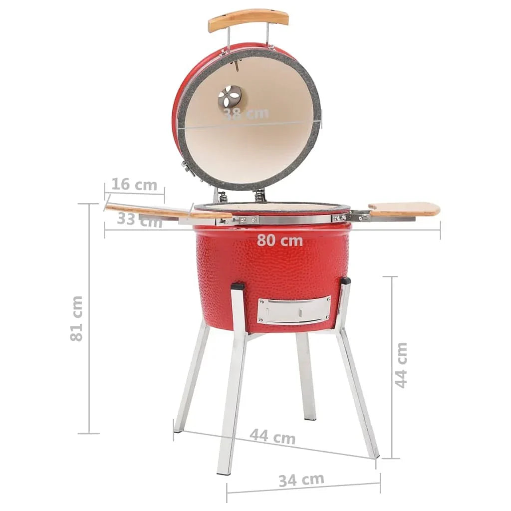 Churrasqueira Defumadora Kamado de Cerâmica 81 cm Vidaxl
