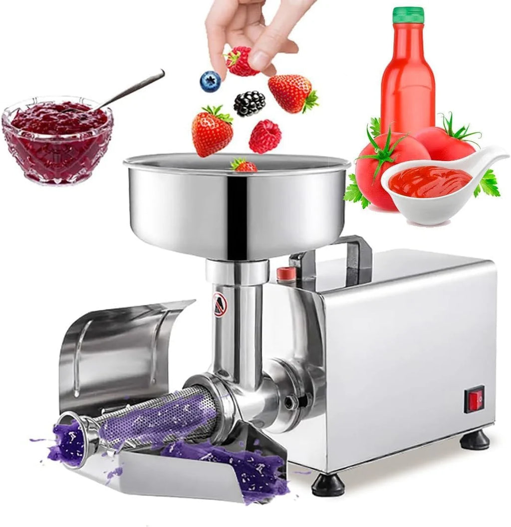 Máquina Moedora de Tomate Comercial, Aço Inoxidável 450 W, Máquina para Fazer Molho Prensado, Espremedor de Molho de Tomate para Molho de Morango e Mirtilo