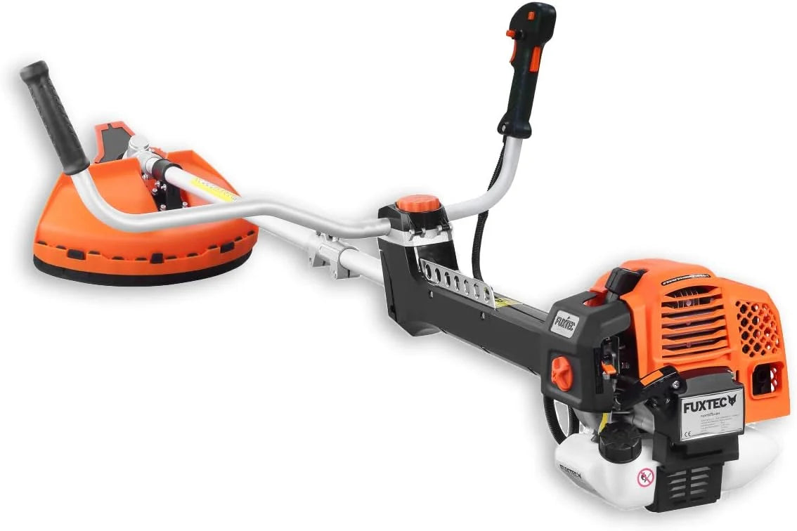Roçadeira profissional a gasolina FUXTEC 62cc 3,5 CV, multiferramenta 2 em 1, com alça de ombro, sistema antivibração, aparador multifuncional, motor 2 tempos