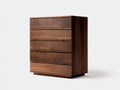 Cômoda de madeira com 5 gavetas 100 x 45 x 110 cm cor marrom - cômoda de armazenamento para quarto e sala de estar - design moderno de madeira