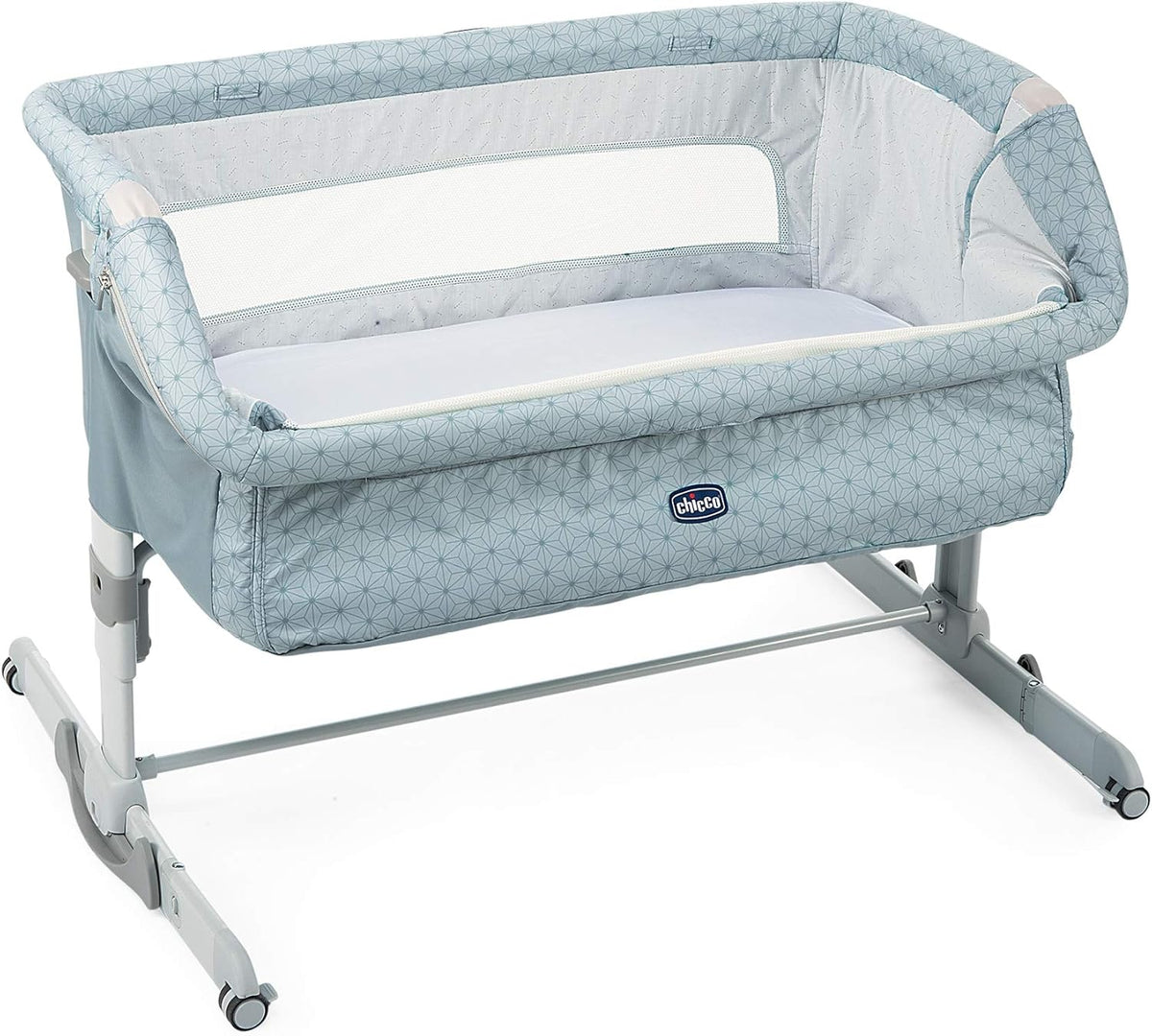 Chicco Next2Me Dream Berço Co-Sleeping - Para Dormir ao Lado do Bebê, Colchão, Função de Balanço, Lateral Rebatível, Ajuste de Altura, Janelas de Rede, Rodas e Bolsa de Viagem, 0-6 meses, 9 kg