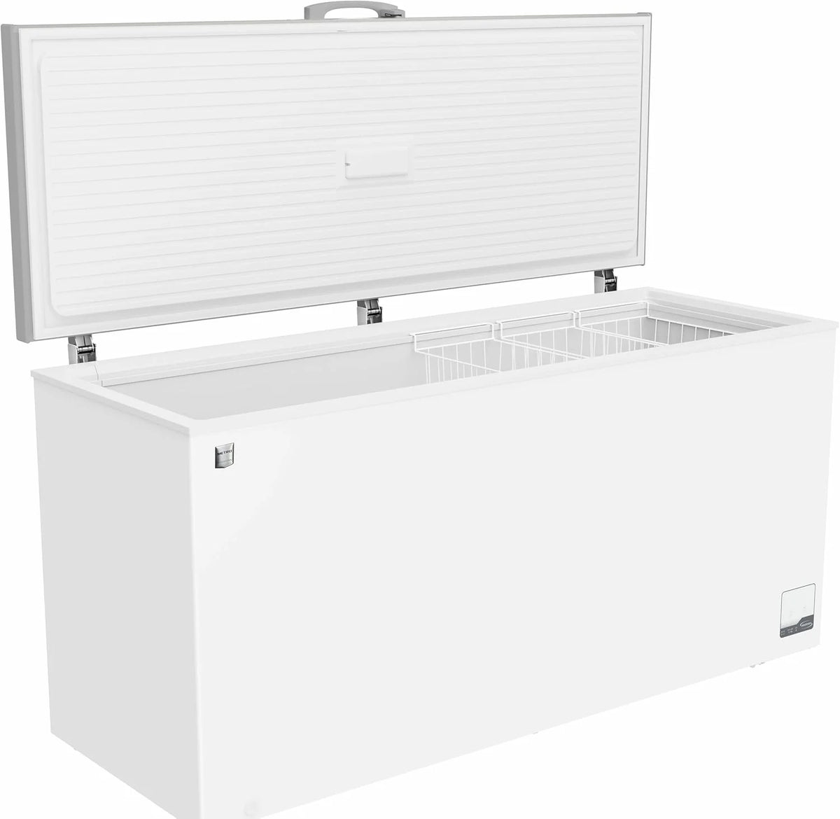 METRO Professional Freezer Horizontal GHF2700S, 188 x 73,5 x 94,5 cm, 700 L, 125W, 3 cestos, iluminação LED, 6 rodas, com fechadura, branco/cinza