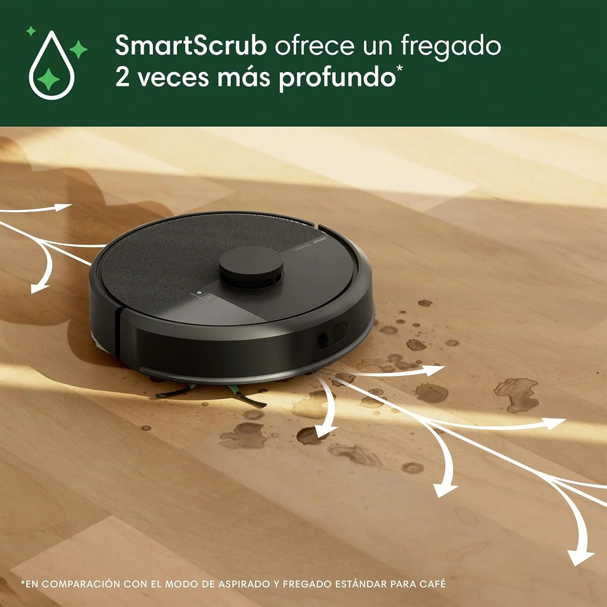 iRobot Roomba Combo j5+ com Base de Esvaziamento Automático com 75 dias de autonomia, Aspira e Esfrega, Clearview LiDAR, 7.000 Pa, 120 min de autonomia, SmartScrub, Evita Objetos, Recarrega e Continua, App, 3 Modos de Limpeza_N