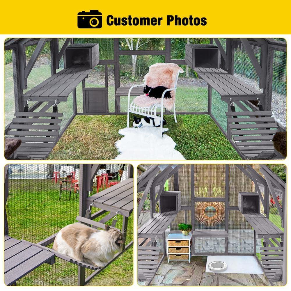 aivituvin Recinto Externo para Gatos – Grande Área de Brincadeira para Gatos