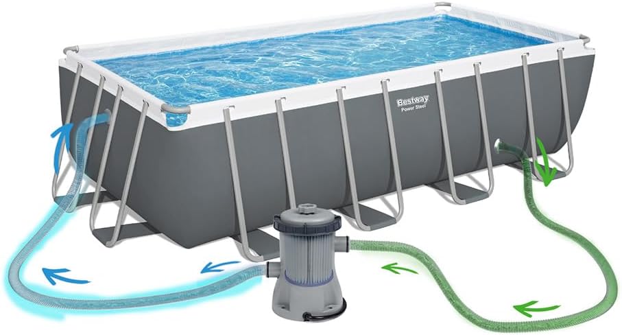 Piscina Retangular Bestway 16' x 8' x 48"/4,88 m x 2,44 m x 1,22 m