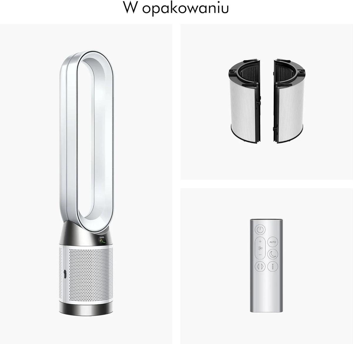 Dyson Purifier Cool PC1, Purificador de Ar e Ventilador Potente (Branco/Branco)