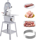 Serra Elétrica Comercial VEVOR para Ossos de Açougueiro, Serra de Fita para Ossos 1500 W 300 kg/h, Serra Elétrica para Carne Congelada e Ossos com Espessura de 4-200 mm para Restaurante 54x49,5x142 cm