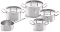 Fissler Original-Profi Conjunto de Panelas com Frigideira, Aço 18/10, Prata, 5 peças