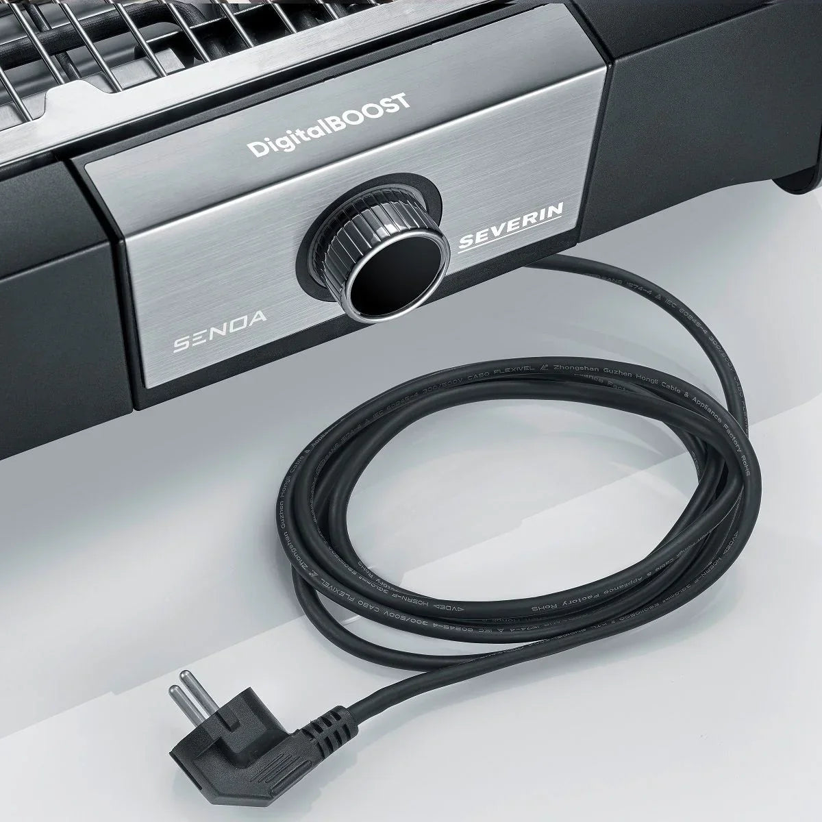 Churrasqueira Elétrica com Visor Oled Digital Boost S com Pernas Preta PG 8118 Severin