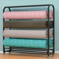 Textile Fabric Roll Storage Rack, Heavy-Duty Steel Mobile Organizer for Wallpaper and Media Film, Commercial Vinyl Storage Cart