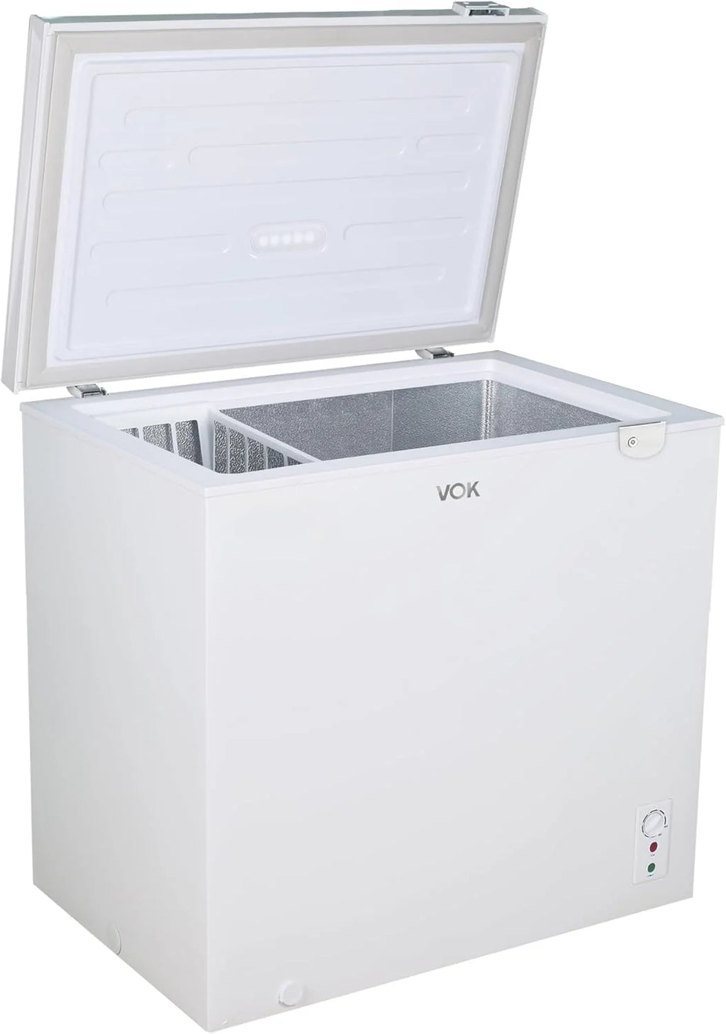 VOK Freezer Horizontal 194 L Largura 81,8 cm - Função Dupla, Congelamento Rápido, Luz LED, Trava de Segurança, Autonomia de 23 h, Branco