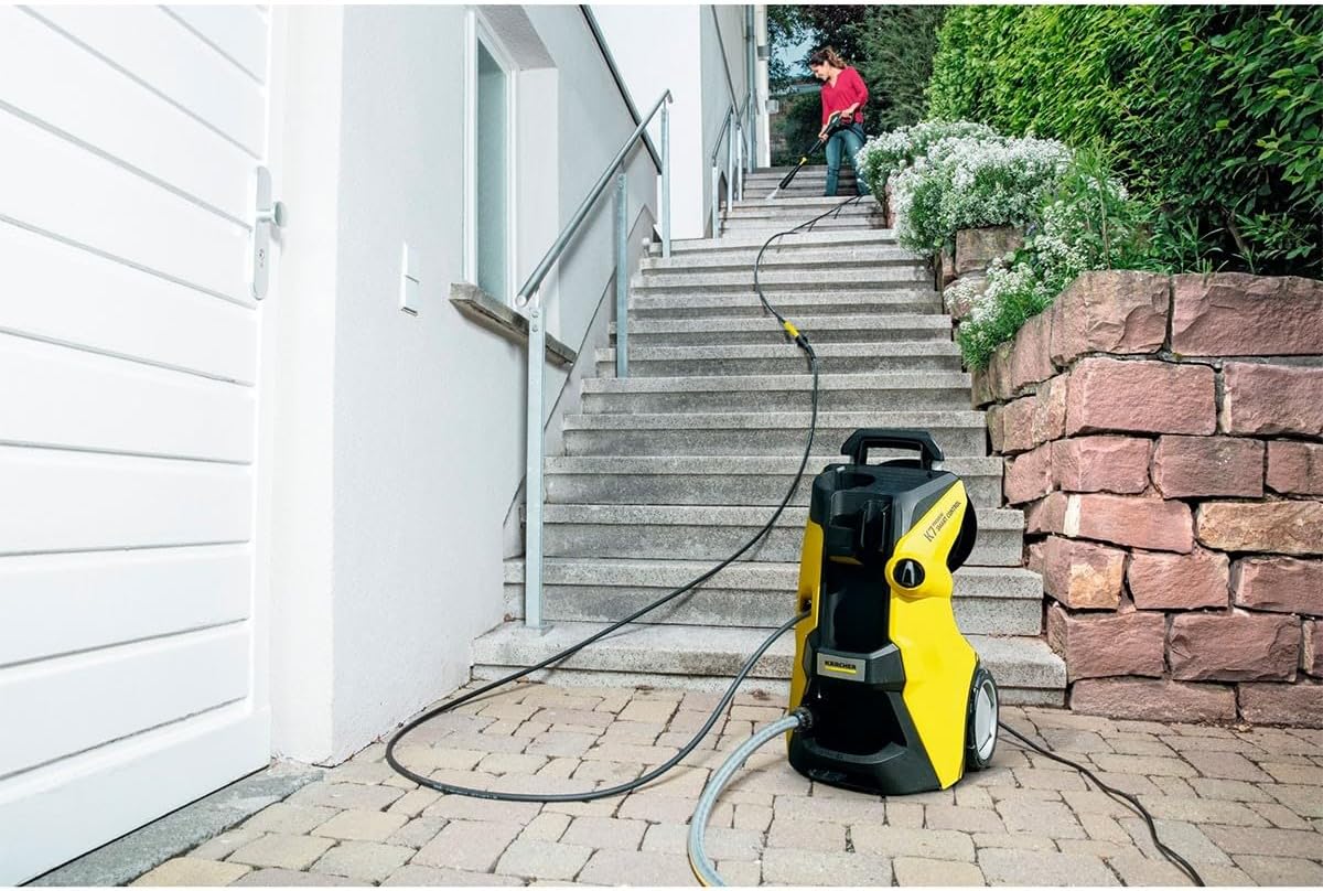 Lavadora de Alta Pressão Kärcher K 7 Premium Smart Control Flex Home, Pressão: 180 bar, Vazão: 600 l/h, Rendimento: 60 m²/h, Filtro de água, Peso: 18 kg, Mangueira Flex, Lança Vario Power