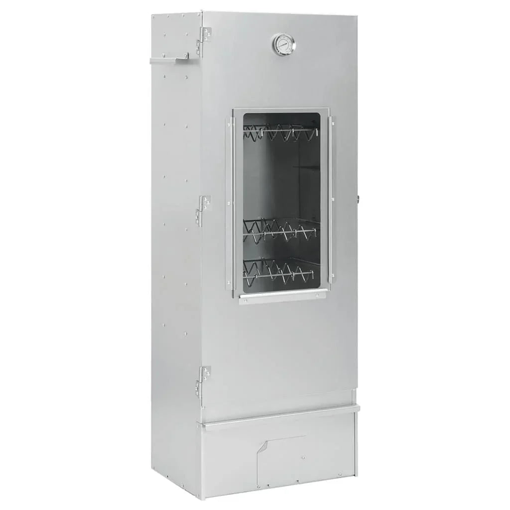 Forno Defumador De Churrasco Com Mesa Aço Galvanizado Vidaxl