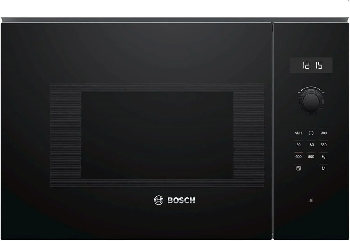 Micro-ondas de Encastre Bosch Série 6 BFL524MB0 (Integrado, Micro-ondas com Grelhador, 20 L, 800 W, Rotativo, Tátil, Preto)