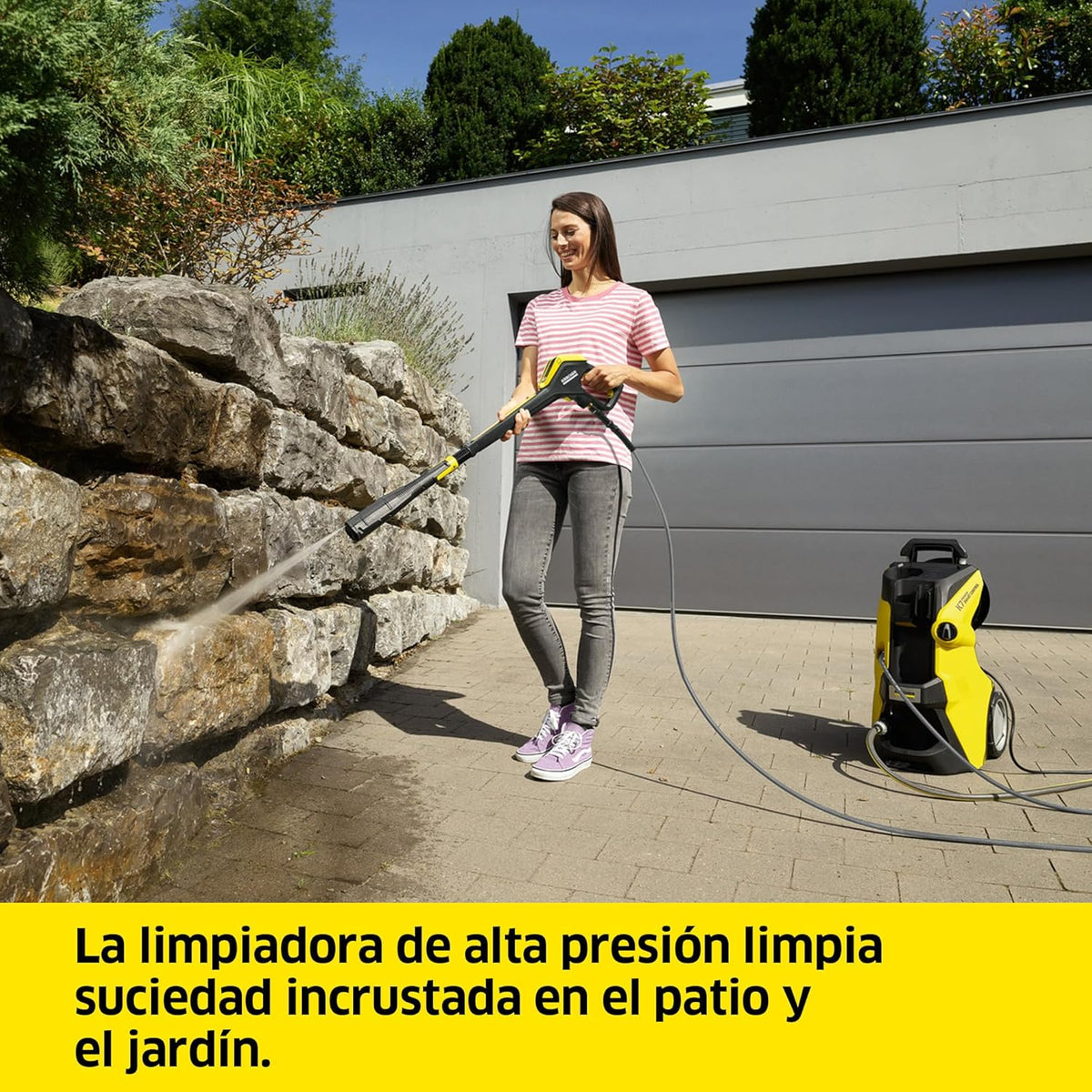 Lavadora de Alta Pressão Kärcher K 7 Premium Smart Control Flex Home, Pressão: 180 bar, Vazão: 600 l/h, Rendimento: 60 m²/h, Filtro de água, Peso: 18 kg, Mangueira Flex, Lança Vario Power