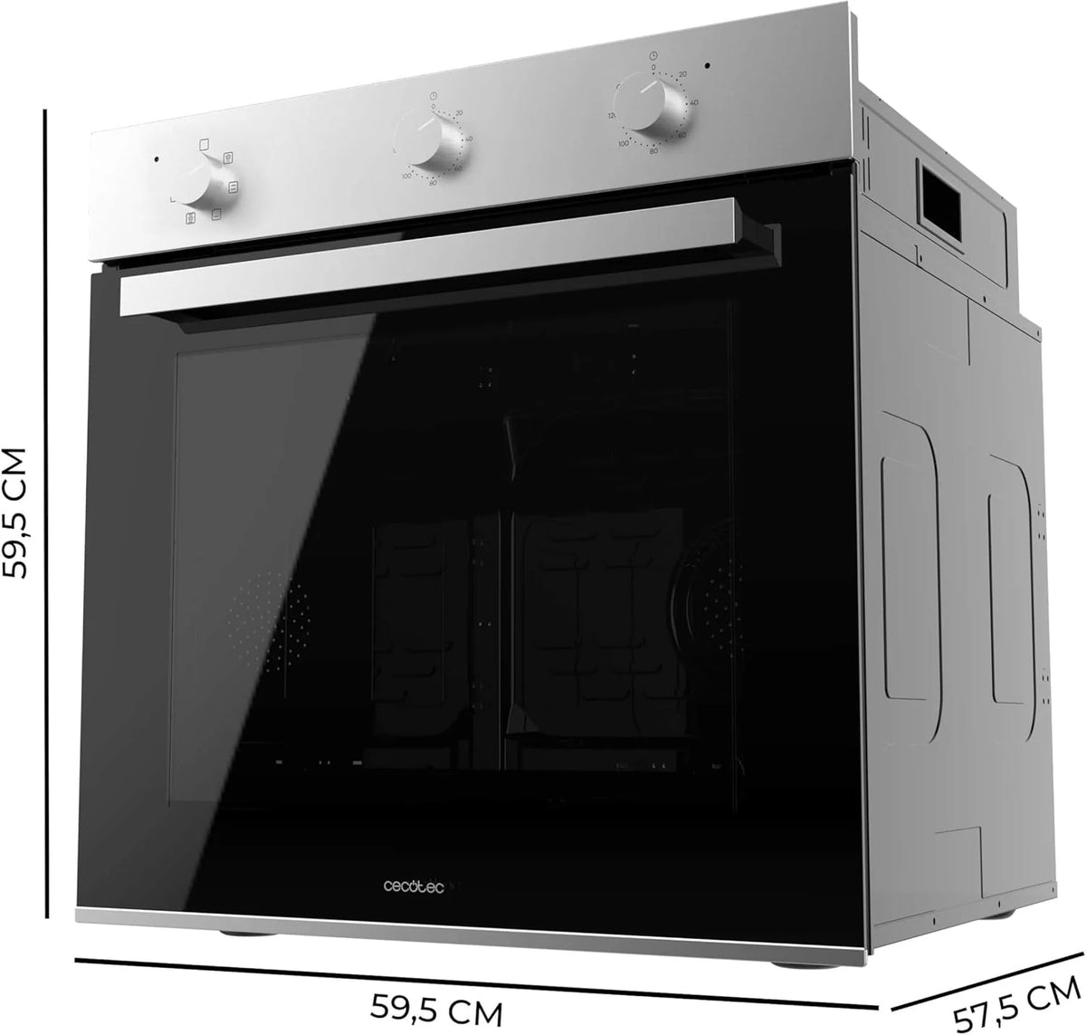 Forno Multifunções de Encastrar Cecotec 70L Bolero Hexa M236000 Line Time. 2800W, 6 Funções, Temporizador, Steam Base XXL, Steam Assist, Steam EasyClean, Cooling Fan, Modo Defrost, Eco, Convecção