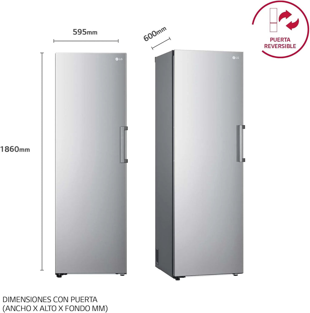 GFT41PZGSZ - Congelador No Frost Total, 1 Porta, Compressor Smart Inverter, 355 L e 186 cm, Congelador Vertical com Função de Congelamento Rápido, Cor Inox
