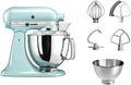 Batedeira KitchenAid Artisan - Robô de Cozinha com Cabeça Inclinável - Batedeira de Massa com 5 Acessórios - Batedeira de Reposteria com 2 Tigelas de Aço Inoxidável - 4,8 L e 3 L - Azul-gelo