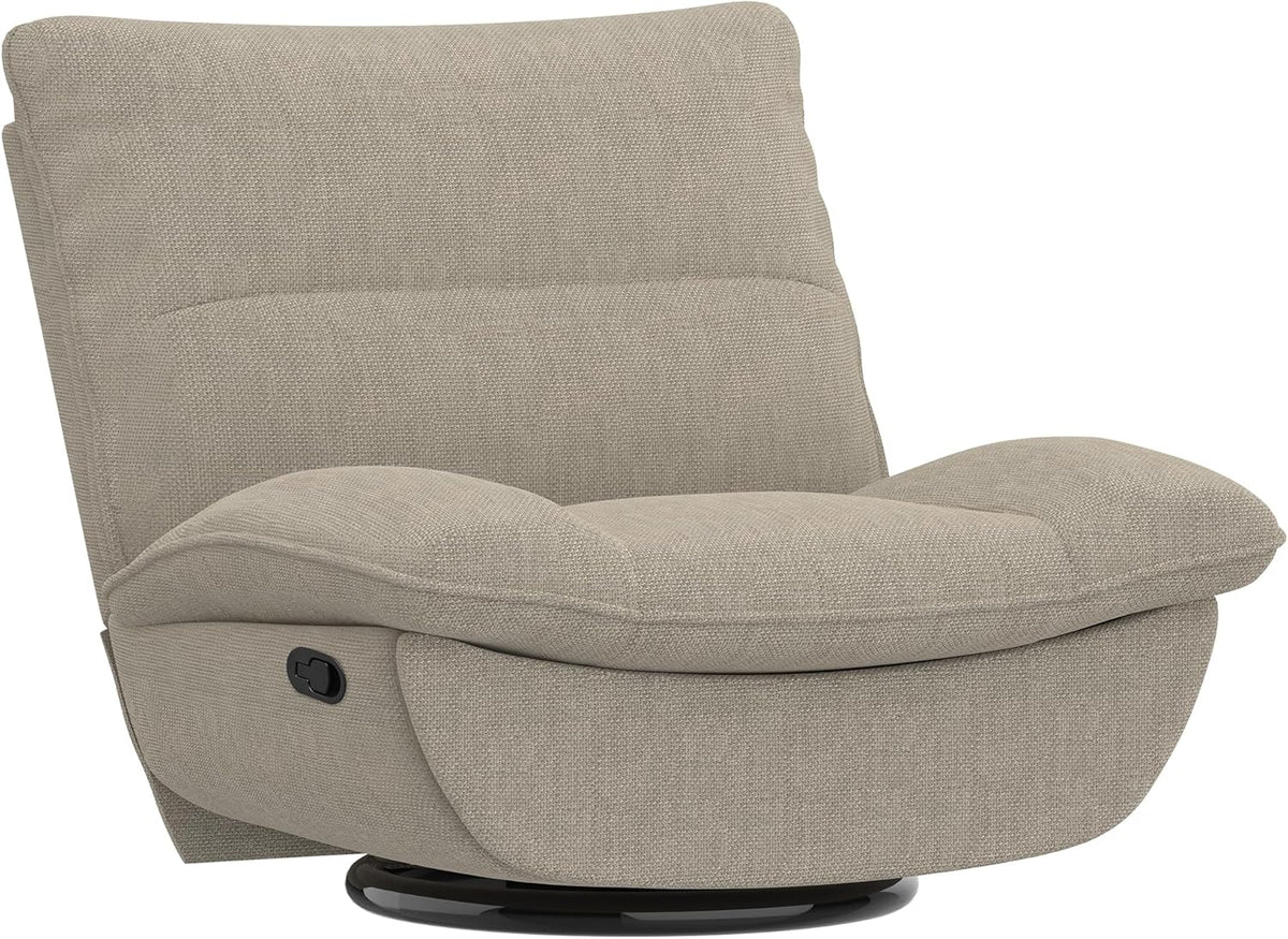 FLEXISPOT XC6 Poltrona Reclinável, Sofá Giratório com Função Balanço, Poltrona de TV com Encosto Ajustável, Poltrona para Quarto, Sala e Home Theater (Beige)