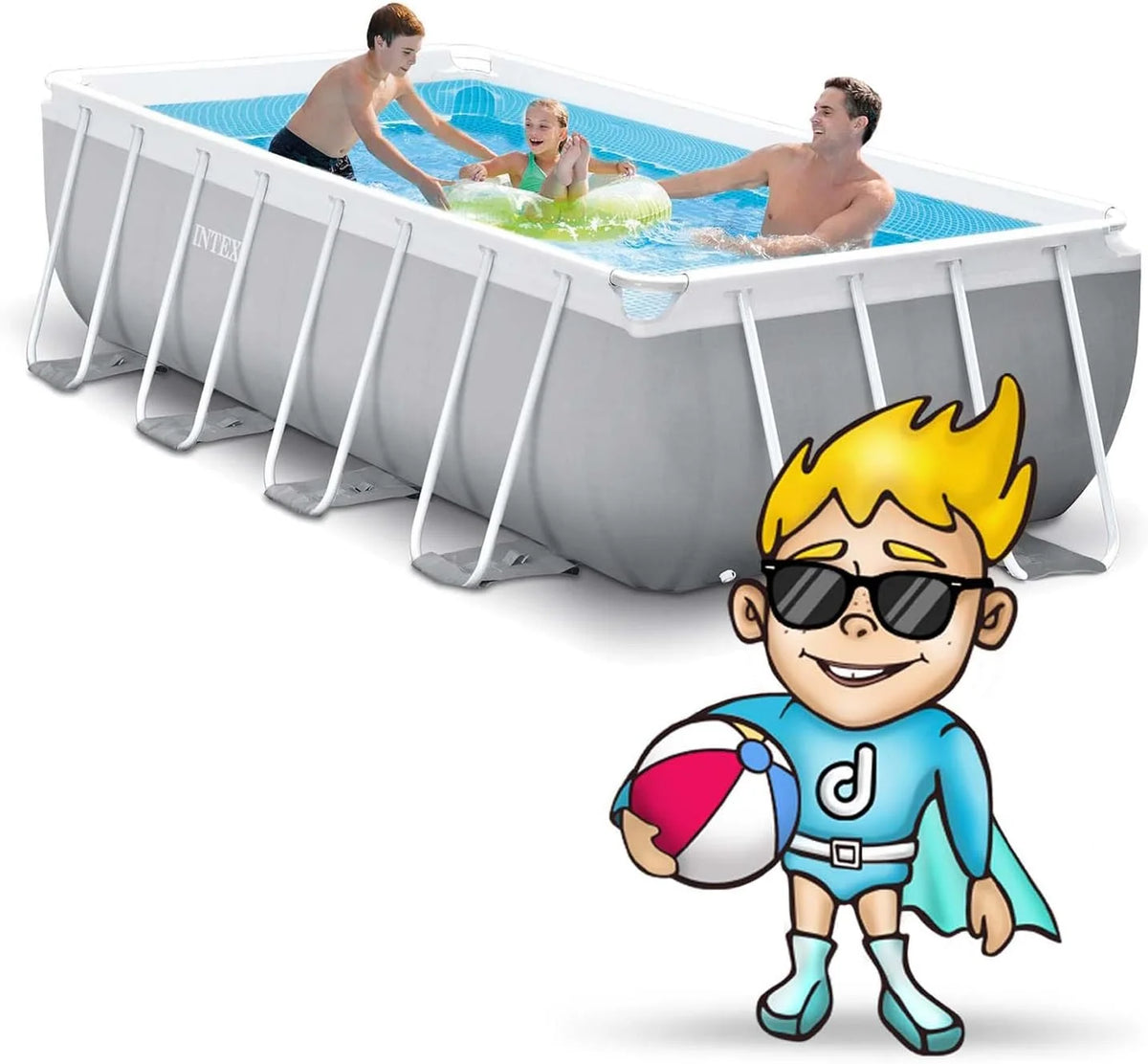 Piscina Retangular Intex Prism Frame 4m x 2m x 1m