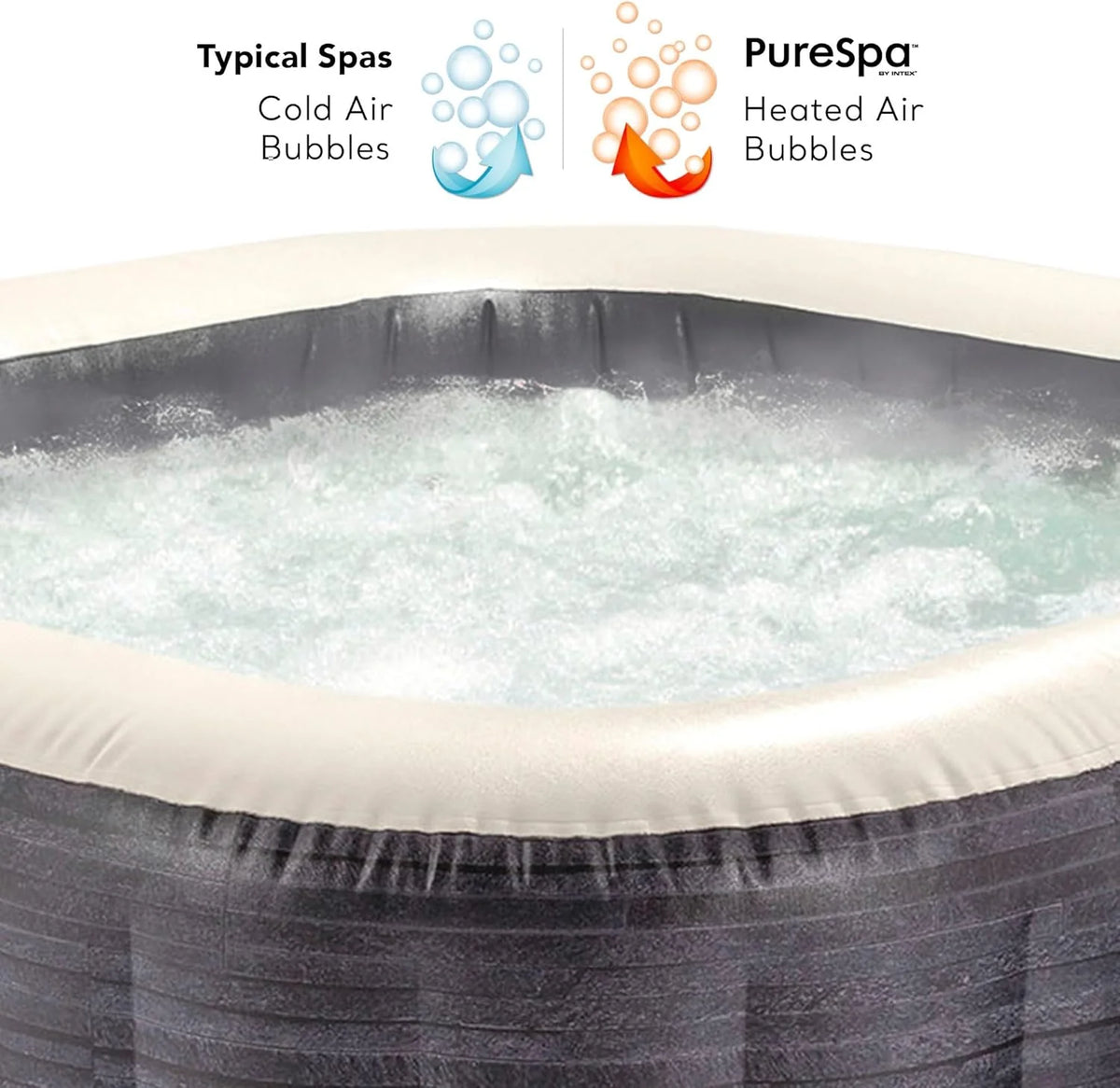 Intex Spa inflável quadrado Greystone Deluxe 4 pessoas, 175x175x71 cm, Aquecedor 2.200 W, Bolhas de ar quente, Clorador salino, Bomba filtrante com filtro S2 (1.741 l/h), Acessórios incluídos (55093)