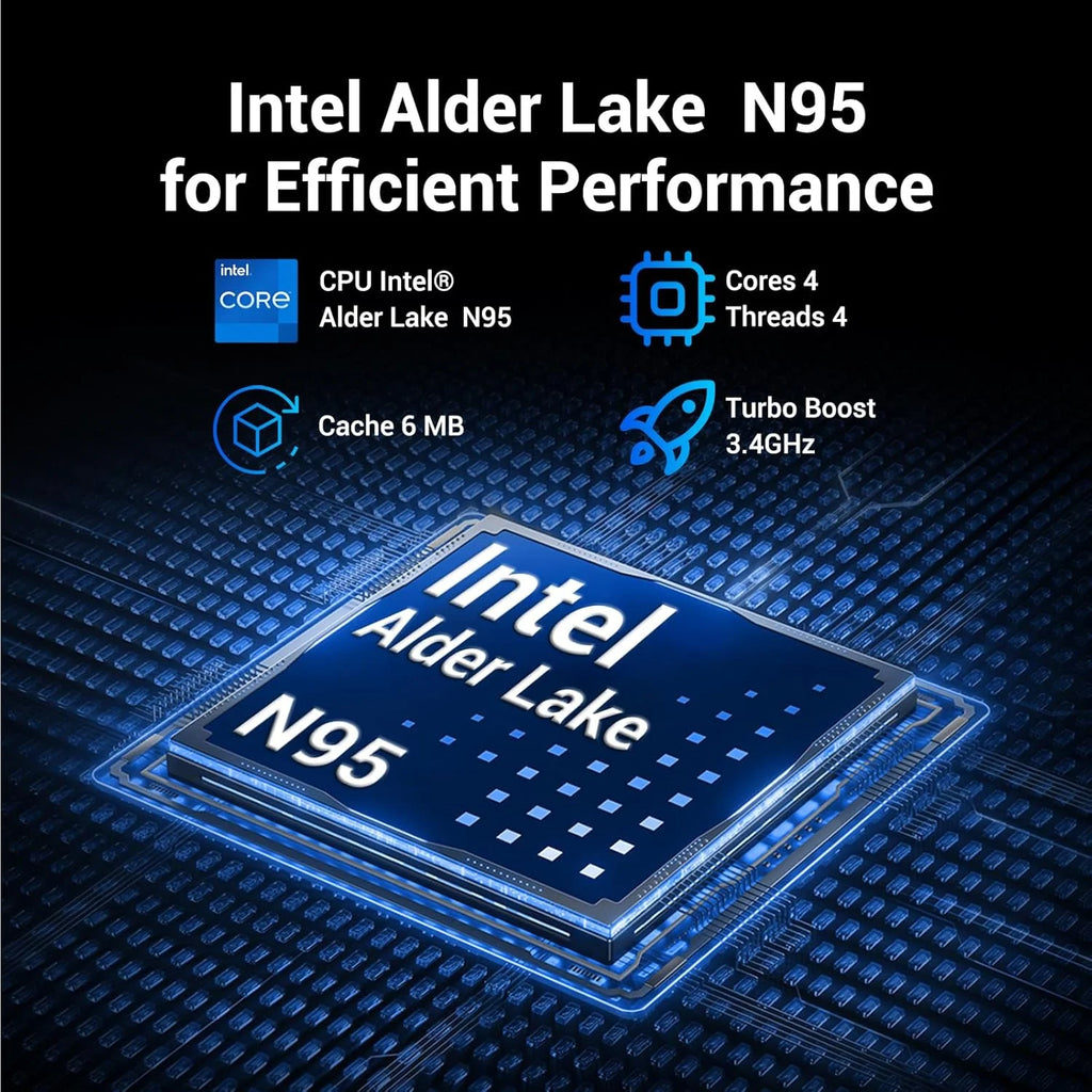 Notebook 15.6 polegadas, Win11 PC Portátil 16GB RAM 512GB SSD N95 CPU (até 3,4 GHz), Laptop IPS HD 1920 x 1080 FHD, com WiFi 5, HDMI, 2*USB 3.0, Type-C, Slot para Cartão TF