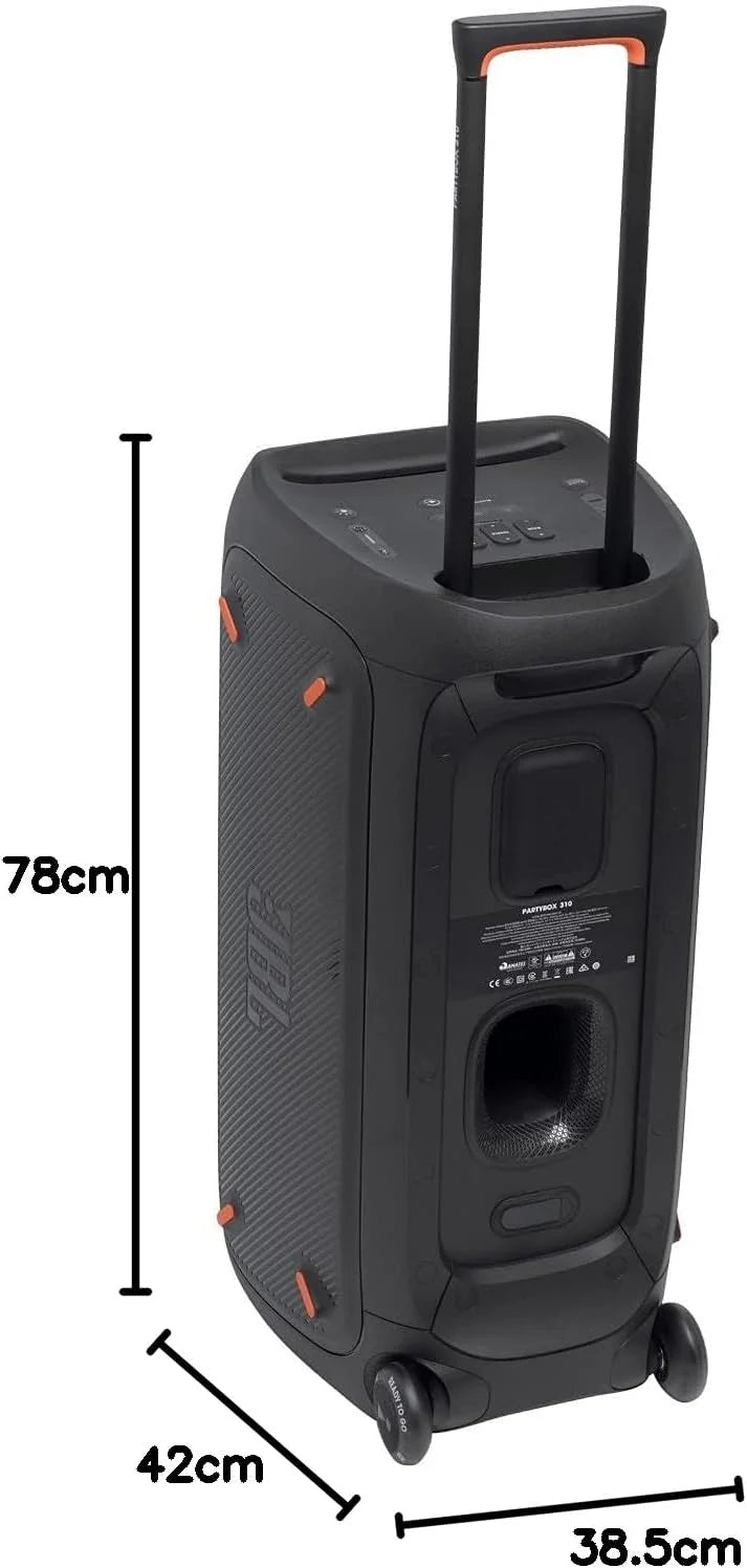 Jbl Partybox 110 JBLPARTYBOX110EU Alto-falante Bluetooth, preto, 24 x 69 x 2,5 cm