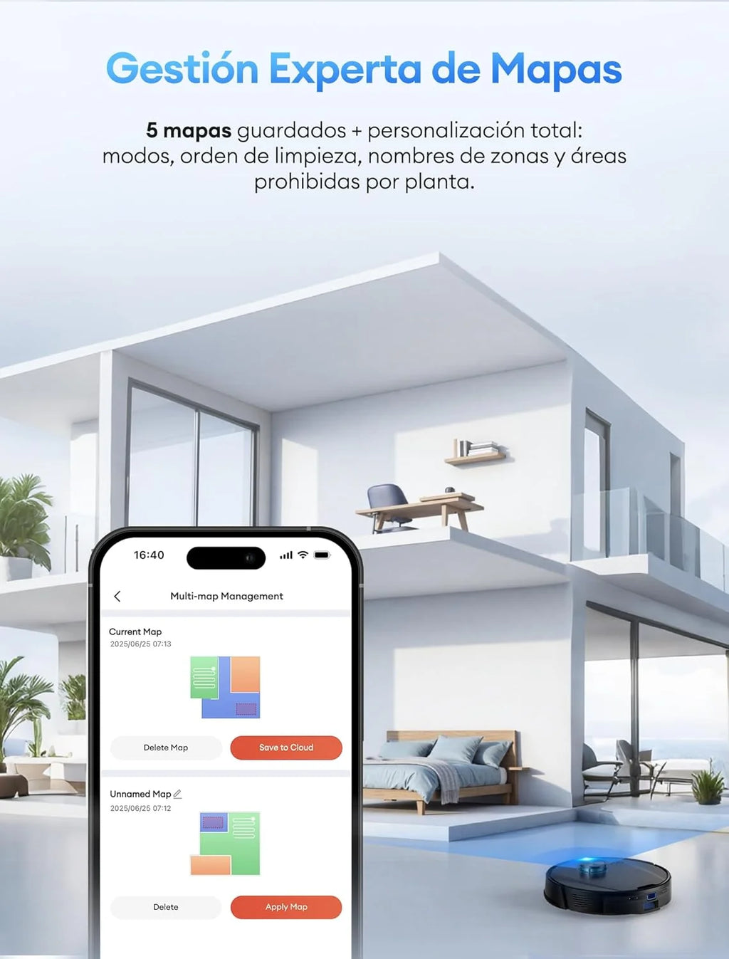 Robô Aspirador Ultenic T20 Pro com Esvaziamento Automático, Desvio Aprimorado, Sistema Laser Duplo (Frontal + LDS) para Evitar Cabos e Objetos Baixos, 8000Pa, 200m², Controle por Voz e App, Alexa, Google Home