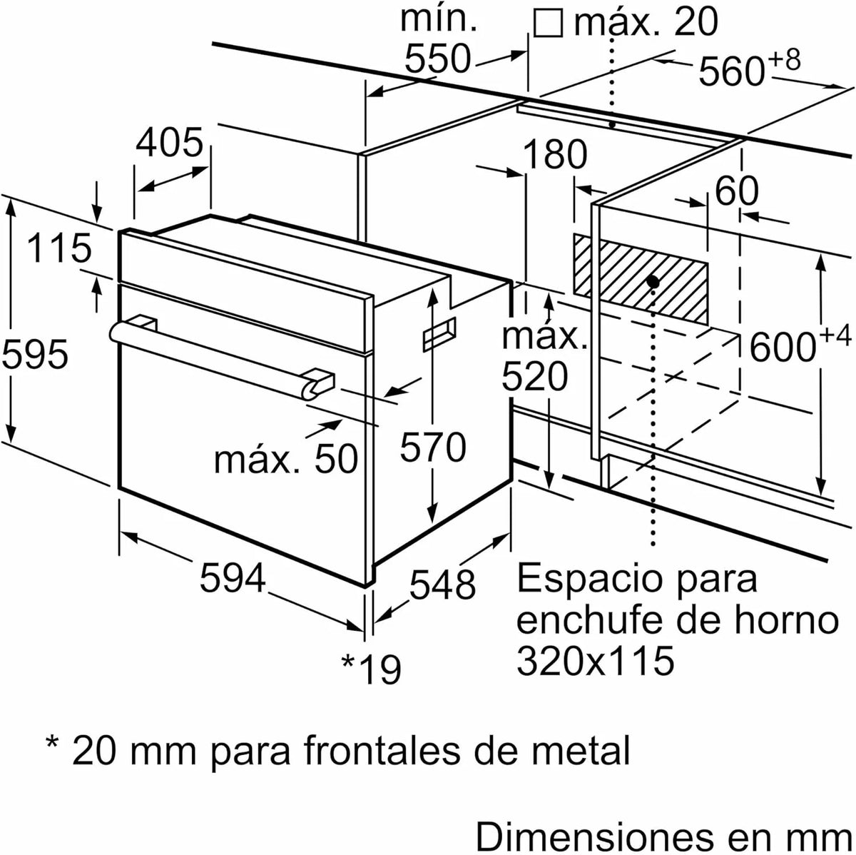 Balay - Forno, 60 cm, 5 funções, controle mecânico, preto, Aço inoxidável, 3HB1000X0