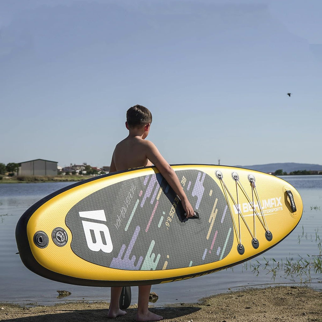BEHUMAX - Prancha de Stand Up Paddle Inflável Be Wave Kids 8.6" Superfície Antiderrapante, Remo Destacável, 260 x 76 x 15 cm, 15 PSI, Kit Especial de Acessórios
