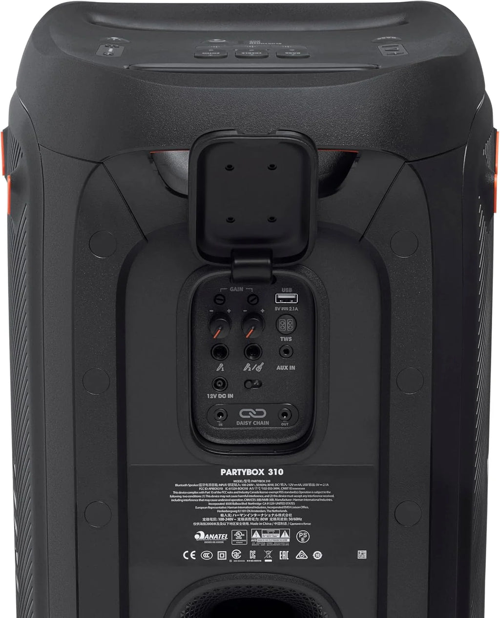 Jbl Partybox 110 JBLPARTYBOX110EU Alto-falante Bluetooth, preto, 24 x 69 x 2,5 cm