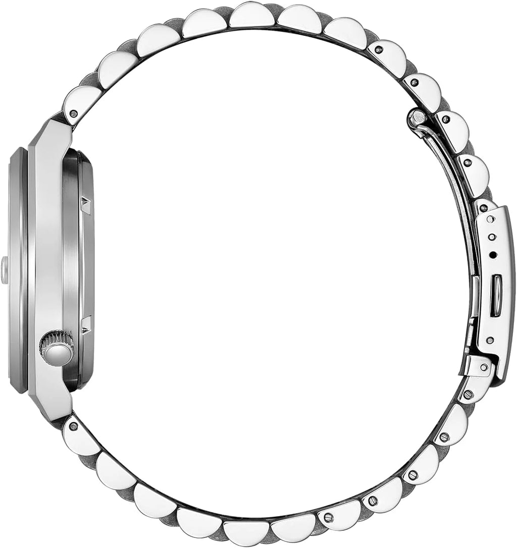 Citizen Relógio automático para mulher com pulseira de aço inoxidável, 37 mm, cristal de safira, data, azul gelo, NJ0200 em diferentes variantes