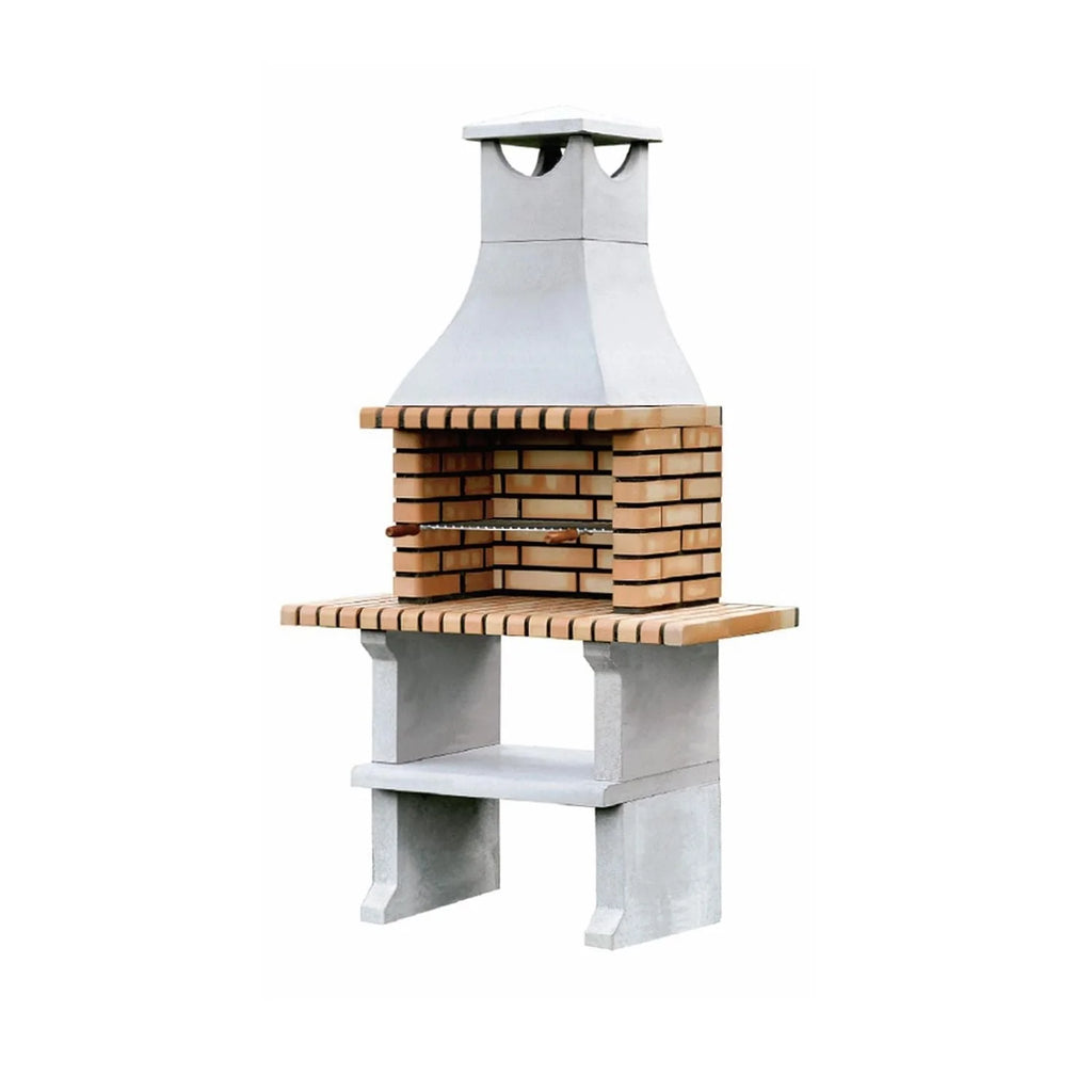 Churrasqueira Nápoles XL com 2 mini bancadas Movelar com braseiro