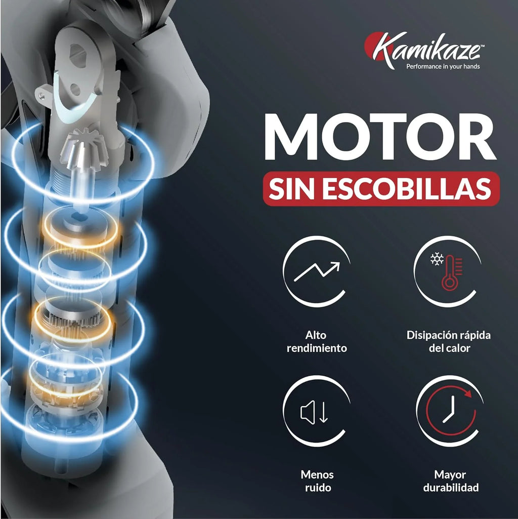 KAMIKAZE KV390 Tesoura de Poda Elétrica Profissional com Bateria de Lítio 21,6V, Ø35mm de Corte, 2 Baterias e Carregador Triplo, Ecrã Inteligente, Kit de Manutenção e Mala de Transporte