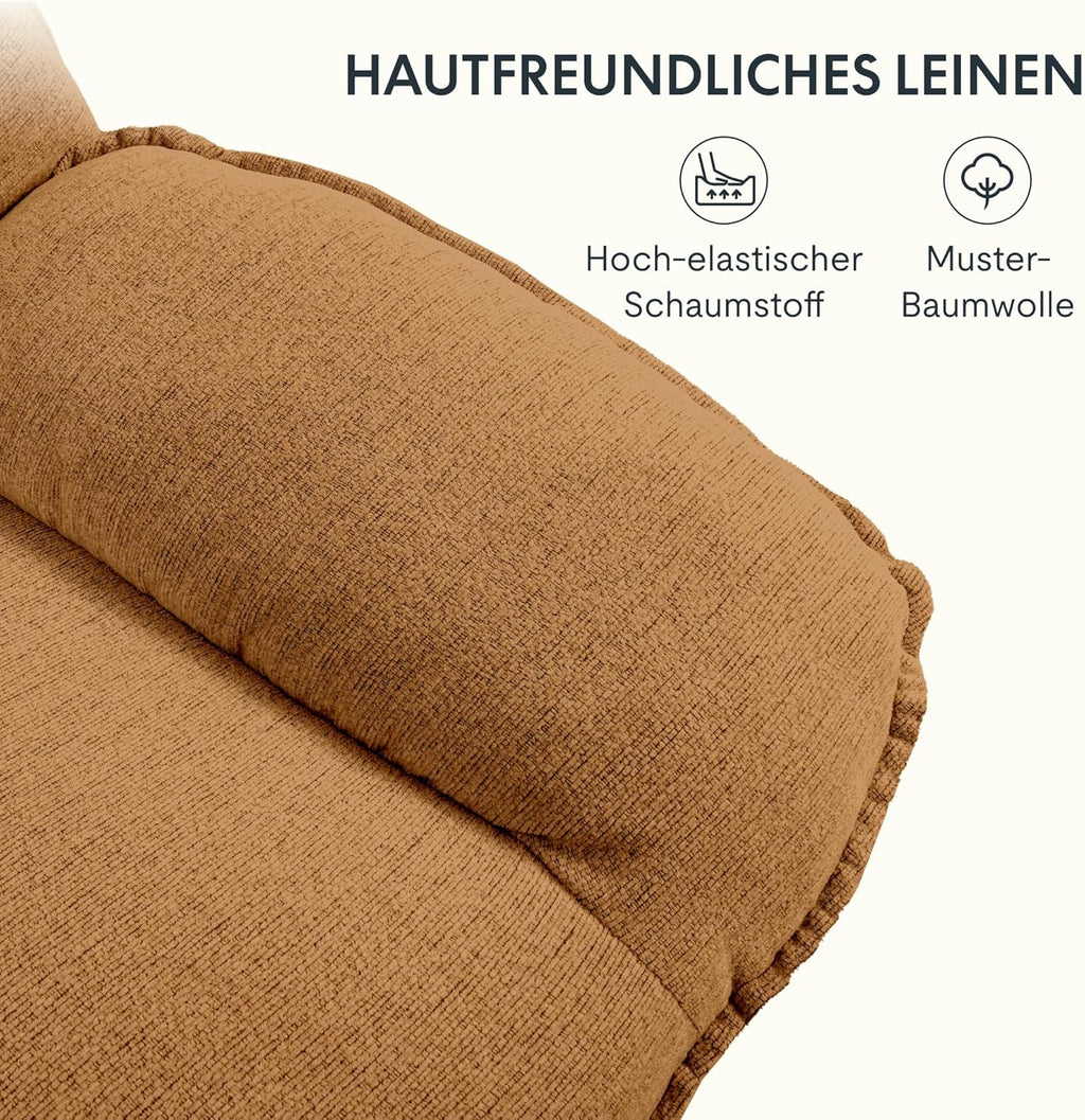 FLEXISPOT XC6 Poltrona Relax, Sofá Giratório com Função Balanço, Poltrona de TV com Encosto Ajustável, Poltrona Reclinável para Quarto, Sala de Estar e Home Theater (Beige)