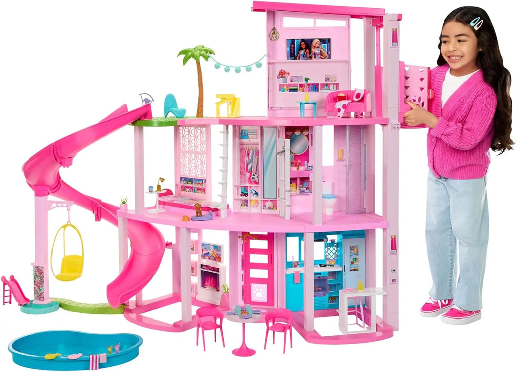 Barbie Dreamhouse 2023 Casa de bonecas de brinquedo de 3 andares com +75 móveis e acessórios, +3 anos (Mattel HMX10)