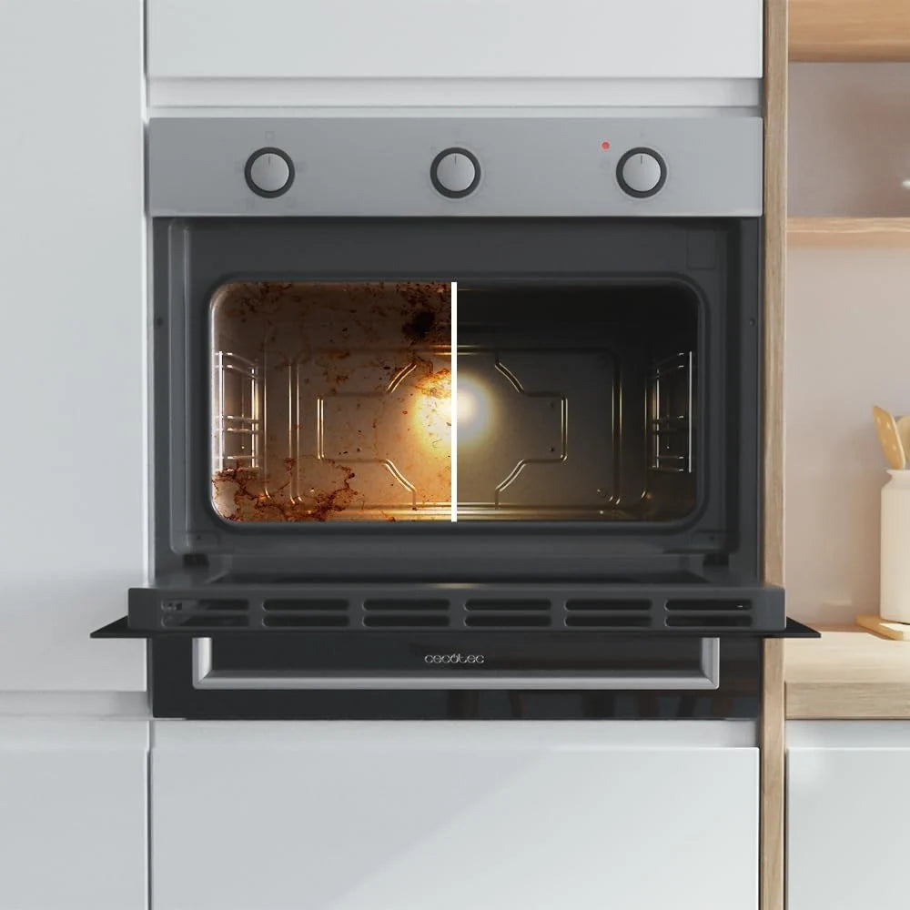 Forno Embutível Cecotec 45cm de Altura Convencional Bolero Hexa C134500 Inox A. 2600W, Capacidade de 56L, Baixo Consumo, 4 Funções, Temporizador, Limpeza a Vapor, Cozedura a Vapor