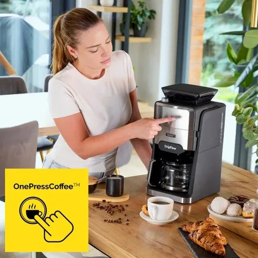 Máquina de Café Expresso com Moedor de Grãos Yoer 1520W 1,5L + Programador
