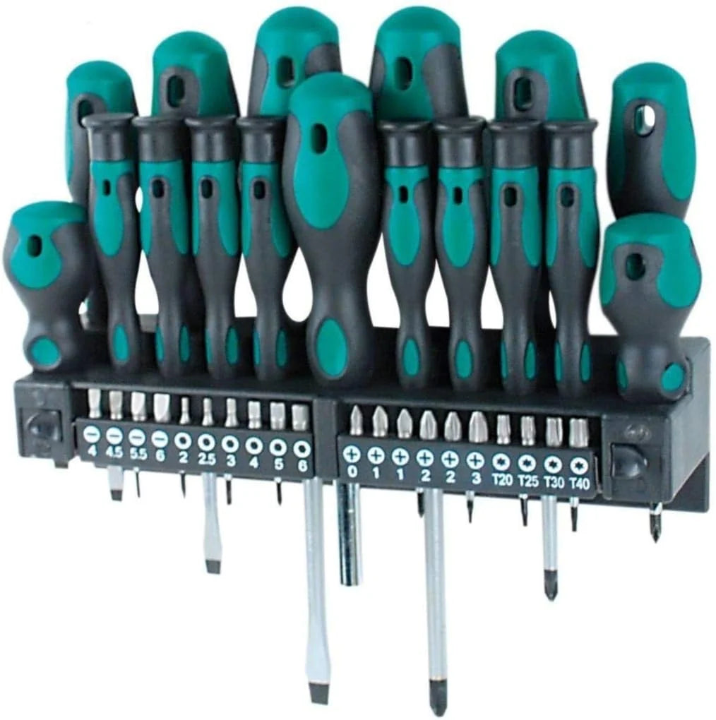 Mannesmann M98430 - Maleta de soquetes e outras ferramentas (215 peças, tamanho: 12x36x51 cm), Cor Verde Mannesmann